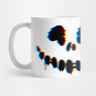 Creepy Glitch Skull Mug